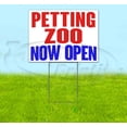 thumbnail image 1 of Petting Zoo Now Open (18" x 24") Yard Sign, Includes Metal Step Stake, 1 of 6