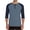 1 Blue, variant on Bazeneo Mens Henley Shirts 3/4 Sleeve Gym Tshirts Regular Fit Button Up T-shirt Colour Block Sports Tops for Men Breathable Athletic Wear Smart Casual Running Clothing M-3XL