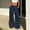 *Dark Blue^, variant on ClodeEU Women's Linen Straight Leg Pants with Button-Flap Pockets, Elastic Back Waist Casual Trousers with Zipper White,Womens Plus XL