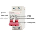 thumbnail image 2 of Dc Circuit Breaker 1000v 2 Pole Double Mcb Solar Pv 63 Amp, 2 of 3