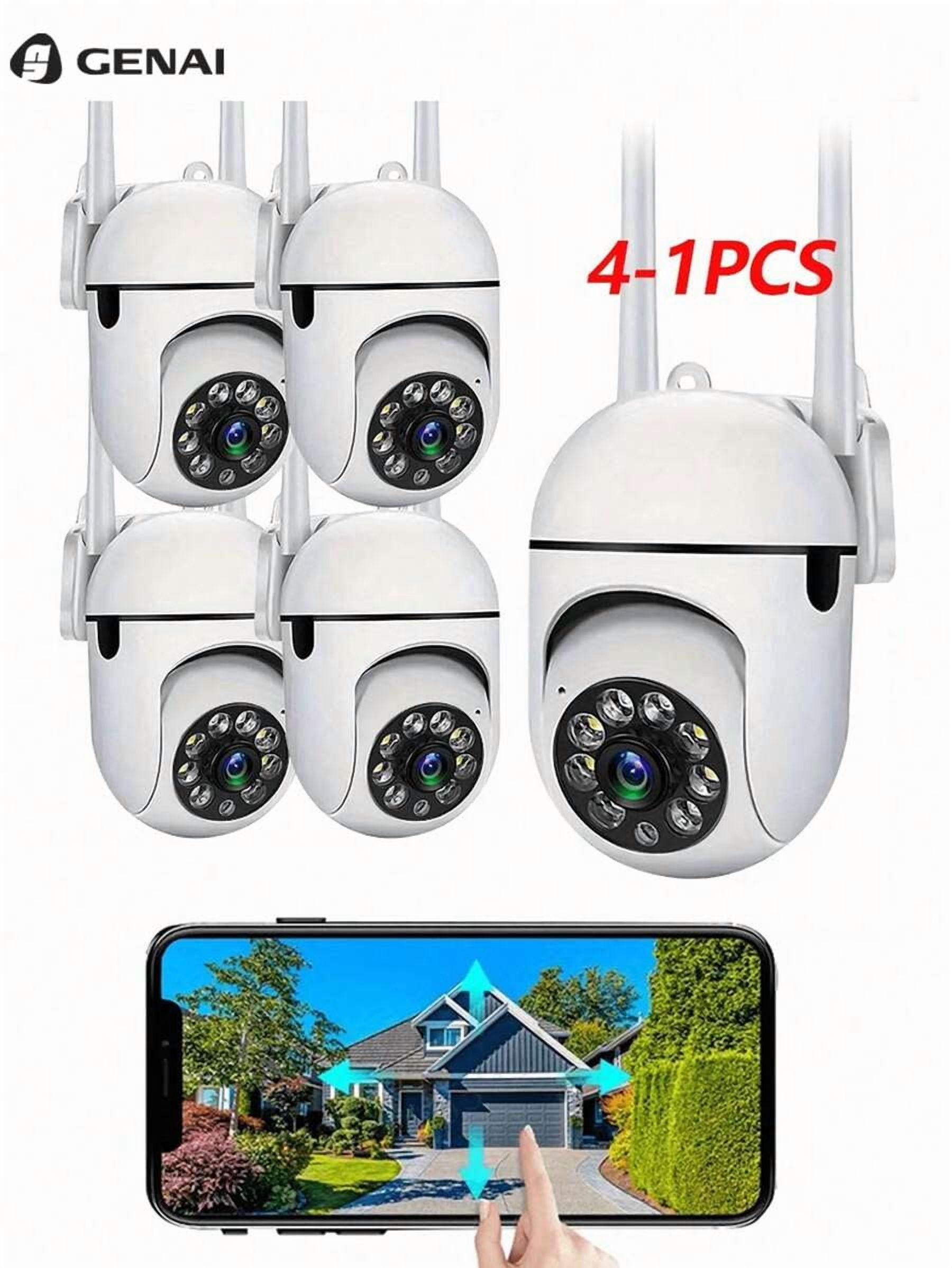 2/4pcs 1080p HD 5G Smart Home Safety Camera - All-Weather Color Night Vision, Pan/Tilt/Zoom, Bidirectional Audio, Pet Monitor With Movement Alerts - Wireless Indoor/Outdoor Security Cam
