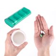 thumbnail image 4 of Unique Bargains 1 Pc 3 Grids Pill Case Durable for Travel Green, 4 of 6