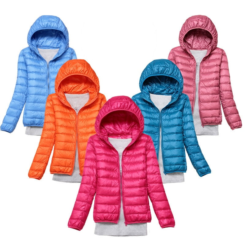 Lightweight Padded Jackets Women s Jackets Spring 2021 Hooded Ultralight Quilted Coat for Warm Winter Down Coats Light puffer Walmart