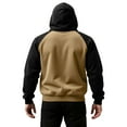 thumbnail image 5 of Hoodies For Men Pullover Long Sleeve Sweatshirts Casual Thermal Vintage Work Pullover,Khaki 3XL, 5 of 5