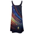thumbnail image 5 of Galaxy Star Outer Space Womens Summer Dresses Casual Sleeveless Tshirt Sundresses Vacation Beach Cover Up Dress, 5 of 8