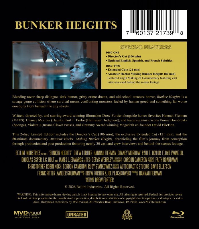 Bunker Heights (Blu-ray), Bellini Industries, Horror