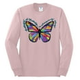 thumbnail image 2 of Wild Bobby, Colorful Butterfly Oh Butterfly On Whispering Wings Animal Lover Mens Long Sleeve Shirt, Light Pink, Small, 2 of 3