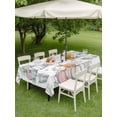 thumbnail image 3 of Outdoor Tablecloth with Umbrella Hole and Zipper, Thanksgiving Rectangle Table Cloth 54x80 Inch Waterproof Tablecloth, Orange Blue Pumpkin Autumn Fall Leaf Picnic Table Cover for Patio Camping, 3 of 7