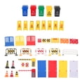 thumbnail image 5 of 40pcs Traffic Road Signs Playset - Plastic Street Signs Mini Traffic Cones Garbage Can Kids Educational Interactive Learning Toy For Boys Girls, 5 of 5