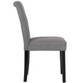 thumbnail image 4 of Button-Tufted Gray High Back Fabric Upholstered Dining Chairs, Set of 2, 4 of 10