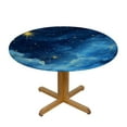 thumbnail image 3 of JEUXUS Outdoor Picnic Camping and Indoor Kitchen Dining Party Round Tablecloth White, 3 of 8
