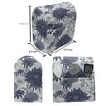 thumbnail image 4 of Dahlia Flower Stand Mixer Cover, Dotted Digital Paint of Dahlia Botanical Curved Rolled Wild Ray Blunts Design, Kitchen Appliance Organizer Bag Cover with Pockets, 5 Quarts, Blue White, by Ambesonne, 4 of 4