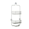 Mainstays overtheShower Caddy, 2 Shelves, Steel, Satin Nickel