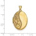 thumbnail image 2 of Beautiful 14k 26mm Oval 1/2 Hand Engraved Locket, 2 of 2
