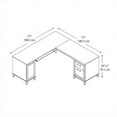 thumbnail image 3 of Pemberly Row 71" L-Shaped Desk in Mocha Cherry, 3 of 4