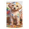 thumbnail image 2 of Dog Paint Drawer Blackout Curtain Panels Drapes Privacy Assured with Light Filtering Curtains for Living room Bedroom Bathroom Window, 2 of 6