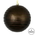 thumbnail image 2 of Vickerman 4.75" Gunmetal Candy Finish Ball Ornament with Glitter Lines, 4 per Bag, 2 of 2