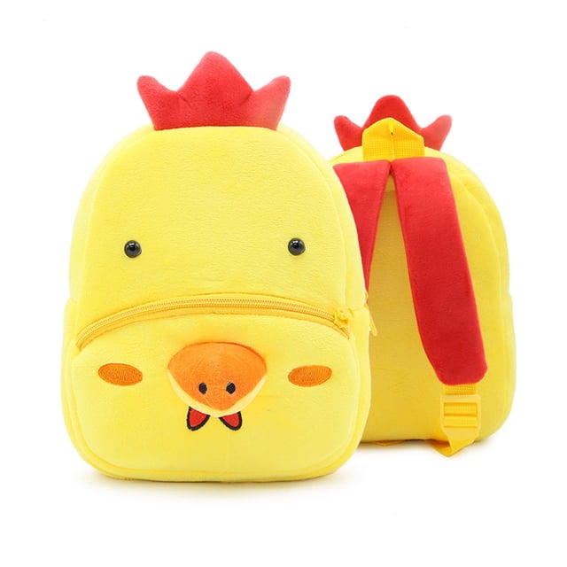 YIMWNYI Playful Mini Backpack with Cushioned Straps, Soft & Lightweight Daypack for Early Learning, Durable Small Bookbag with Storage Pockets (10L, 26x24x10cm)