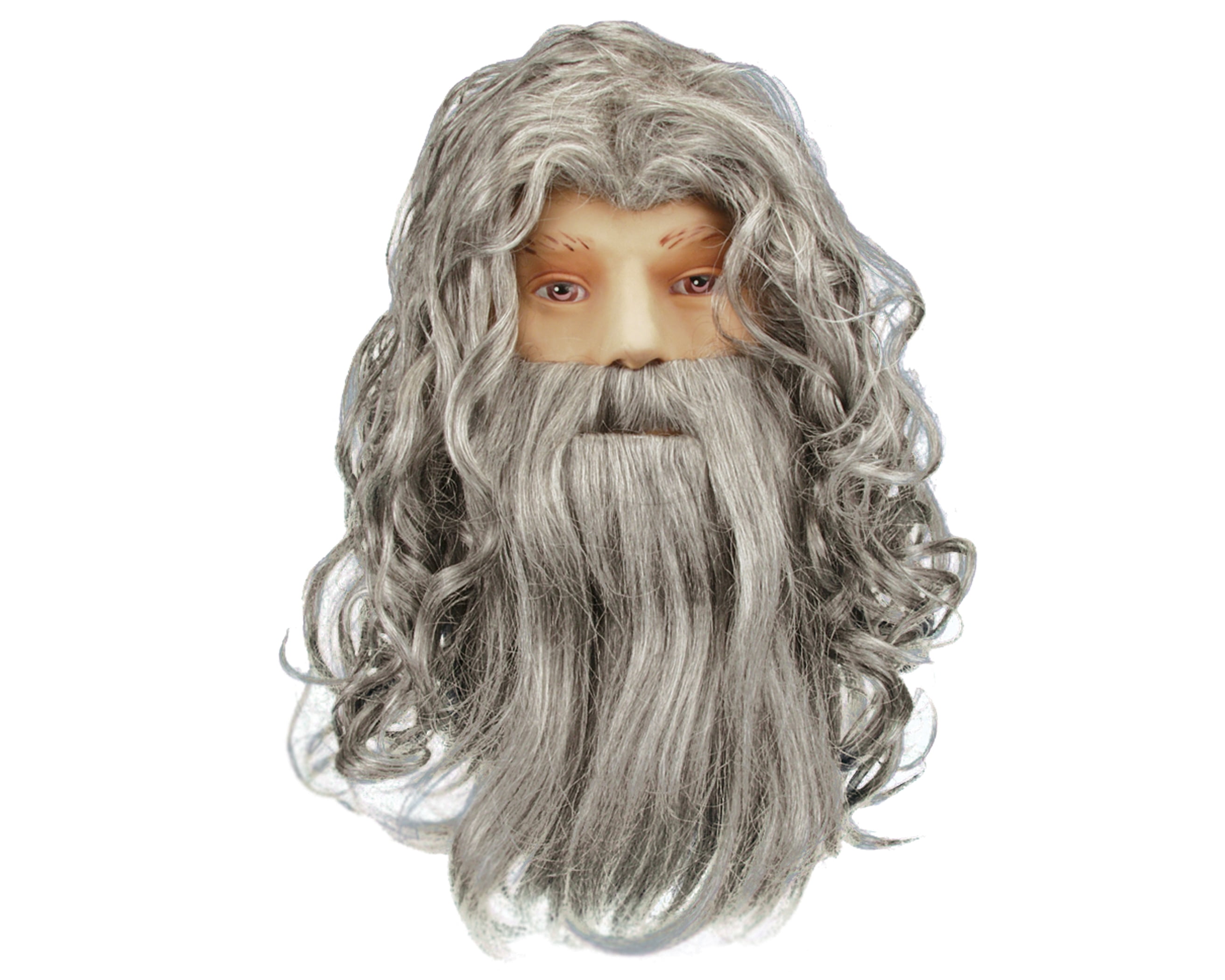 Star Power Wizard Warlock or Sorcerer Beard & Wig, Grey, One Size ...