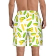 thumbnail image 3 of KLL Cartoon Corn Men's Casual Summer Beach Shorts Hawaiian Shorts with Pockets-Medium, 3 of 5