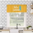 thumbnail image 4 of Hokiten Rod Pocket Curtain Valance, Hello Summer Farmhouse Window Valance for Living Room, Bedroom, Kitchen Ice Cream Yellow Blue 42"W x 12"L, 4 of 8