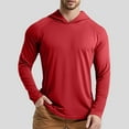 thumbnail image 2 of XDZJLR Mens T Shirt Hoodie Upf 50+ Hoodie Long Sleeve Quick Drying Lightweight Outdoor With Hood Tops, 2 of 5