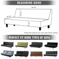 thumbnail image 4 of TOPCHANCES Velvet Futon Cover Armless Sofa Covers Sofa Bed Covers Stretch Futon Couch Cover Sofa Slipcover Furniture Protector Thick Soft Velvet Fabric,  Grey, 4 of 8