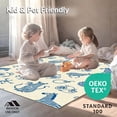 thumbnail image 4 of ODIKA 4'x6' Machine Washable Non-Slip Area Rug, Whimsical Safari Critters Motif Featuring Lion Giraffe Monkey and Zebra High Traffic Rug with Pad, Ivory, 684045, 4 of 8