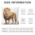 thumbnail image 5 of JEUXUS  Lion Head Throw Pillow Cover Forest King Face Wild Animal Furry Carnivore Leo Pillow Case 18x18 Inch Square Cushion Decorative for Couch Bed Home, 5 of 5