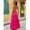 Hot Pink, variant on Womens Hot Pink Halter Maxi Dress With Open Back And Ruffle Hem