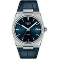 thumbnail image 1 of Tissot T1374101604100 Men's PRX Blue Leather Strap Watch, 1 of 3