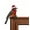 Christmas Bird-F, variant on Lucahom Wooden Bird Door Topper, Adorable Bird Shape Corner Decor, Handcrafted Collection for Doorways, Shelves & Frame Corners, Gift for Nature & Birds Lovers