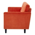 thumbnail image 3 of Tufted Sofa, Velvet, Orange, Modern Contemporary Urban Design, Living Lounge Room Hotel Lobby Hospitality, 3 of 9