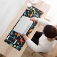 thumbnail image 3 of Long Mouse Pads for Desk,Black Cartoon Dinosaurs Colorful Leaves Desk Mats on Top Of Desks, Desk Mouse Pad Extra Large with 3mm Non-Slip Base and Stitched Edge for Gaming,Work,Home 31.5"x11.8", 3 of 5