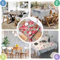 thumbnail image 4 of Pioneer Flower Floral Print Pattern Square Tablecloth,Waterproof Square Table Cover,Wipeable Spillproof Washable Table Cover for Home Kitchen Party Decor 60"x60"(152x152cm), 4 of 6