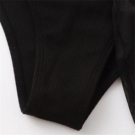 

Gubotare Girls Swimsuit Beach Sport Wide Straps One Shoulder Swimwear Summer Beach Rash Guard Three Piece Bathing Suit Girls Black 11-12 Years