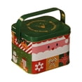 thumbnail image 3 of Latas de Regalo de Navidad, Contenedor Rectangular para , Latas de con Tapa Y Asa para Pastel Artesanal Navideño , Verde, 3 of 9
