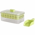 thumbnail image 1 of Ceimmolca Bac à Glaçons Double Couche avec Boîte de Rangement 56 Compartiments Plastique Alimentaire Couvercle Rabattable Facile Comprend Pelle à Glace Usage Domestique Ensemble de Machine à Glaçons et Conteneur de Stockage, 1 of 8