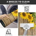 thumbnail image 6 of Yellow Sunflower Kitchen Rugs and Mats Non Skid Washable Set of 2, Rustic Wooden Board Kitchen Mats for Floor, Vintage Farmhouse Floral Blossom Under Sink Mats for Kitchen, 6 of 6