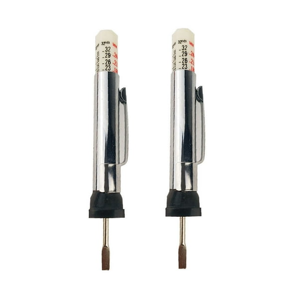 EeaseMX Medidor de profundidad de dibujo de neumáticos de automóvil, 2 unidades, 0-25 mm, alta precisión, regla de medición