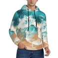 thumbnail image 2 of Salouo Ocean Wave Crash Pattern Men's Fall Hoodie Sweatshirt,Sport Hoodie with Pockets for Men Pullover Casual Hooded Sweatshirt-XX-Large, 2 of 7