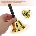thumbnail image 3 of Jiyike 2pcs 75mm Handheld Metal Ring Bell Handheld Call Bell Christmas Decoration Supplies (Gold ), 3 of 5