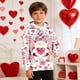 thumbnail image 1 of TaTaai Valentine's Day Printed Hoodie, Youth Long Sleeve Pullover, Pocket Casual Sweatshirt, Holiday Gift Apparel Gift, 1 of 9
