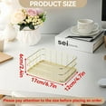 thumbnail image 2 of CATPAN Desktop Metal Storage Basket, Gold Grid Storage Tray Small Wire Baskets Fruit Basket Metal Organizer Tray Home Decoration Ornaments, 6.7 x 4.7 x 2.4in, 2 of 9
