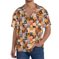 thumbnail image 1 of Fotbe Cat Paws Camisa Estampada de Manga Corta para Hombre, Casual de Verano, Estilo Playero, Sin Arrugas-Medium, 1 of 5