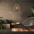 thumbnail image 4 of 1-Light Pendant Light, Brown Woven Rattan Shade, Adjustable Height, Black Hanging Cord, Kitchen Island, Pendant Light Fixture, Home Décor Lighting, Bulb Not Included, 4 of 5