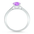 thumbnail image 2 of 1 ct Oval Cut Natural Amethyst Solitaire 14K White Gold Womens Engagement Ring, 2 of 5