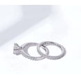 thumbnail image 4 of NS Enterprise Platinum or Gold Plated Sterling Silver Round Ring Set – Made with Infinite Elements Zirconia, 4 of 4