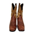 thumbnail image 3 of UKAP Botines vintage para mujer Botas de vaquero con punta cuadrada Botas de invierno occidentales de media pantorrilla Botas de equitación bajas y gruesas, 3 of 6