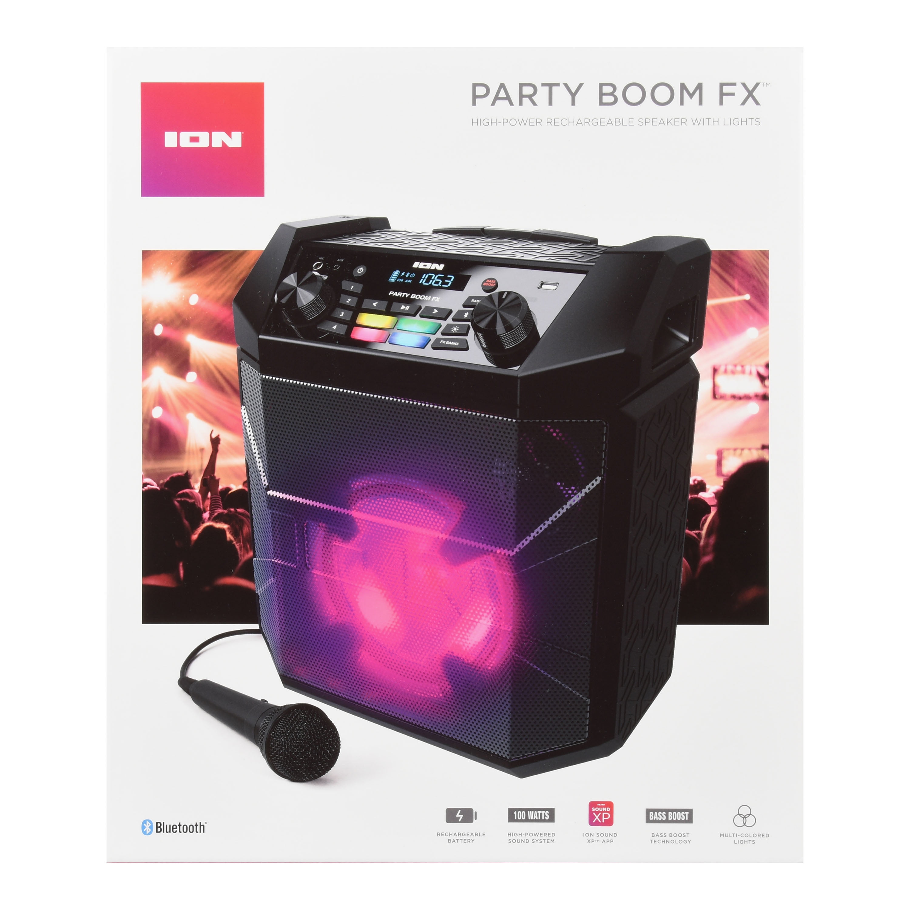 ION Party Boom FX HighPower Rechargeable Speaker with Lights